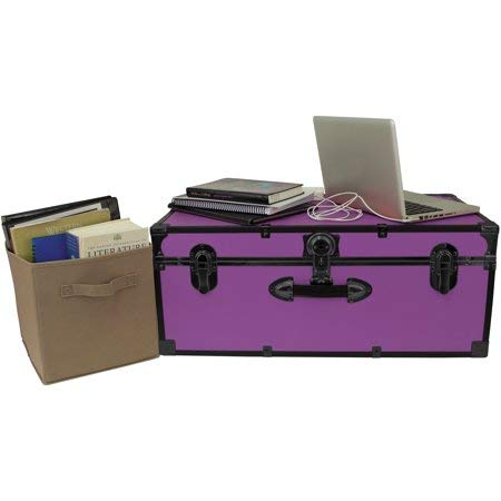 Seward Trunk [SWD5116-20] - 30 Inches Barracks Footlocker Trunk, Purple - Thumbnail 3