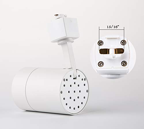 LED Cylinder Track Lighting Heads for Juno Track System - FLSNT 12W (75W Equiv.) Dimmable 24° Spotlight LED Track Light Head,CRI90,800LM,3000K Soft White,White - Thumbnail 4