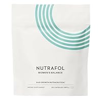 Nutrafol Women's Balance Hair Growth Supplements, Ages 45 and Up, Clinically Proven for Visibly Thicker Hair and Scalp Coverage in 3-6 Months, Dermatologist Recommended - 1 Month Supply Refill Pouch
