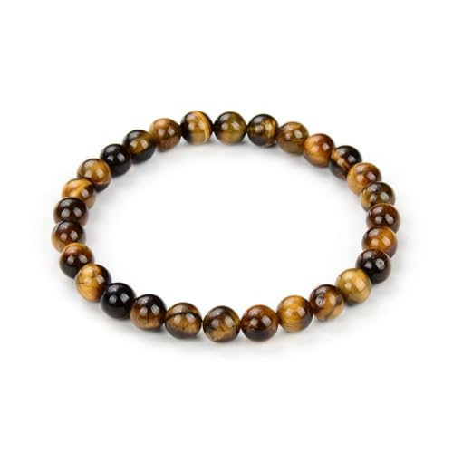 Adabele Real Natural Yellow Tiger's Eye Gemstone Stretch Bracelet 7 Inch at Amazon