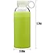 Bonison Summer Sale Novelty Durable Glass Water Bottle with Colorful Soft Silicone Sleeve (14 Ounce, Yellow)
