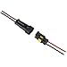 Bordan 2 Pin Way Car Waterproof Electrical Connector Wire Harness 20-16 AWG Marine Pack of 10