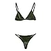 Women's 2 Pieces Pantie Triangle Bikini Sets Balconette Micro Bikini
