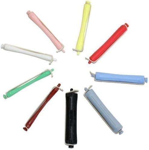 Hair Tools Perm Rods For Curling & Waves. Hairdressing Hair Roller With Rubber Bands. Perm Kit Styling Rods For Long & Short Hair (White - Diameter: 6mm)