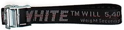 ow belt yellow letter off metal buckle decoration leisure canvas belt street fashion white belt men women