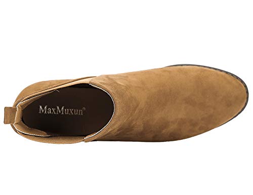 MaxMuxun-Women-Faux-Suede-Booties-Comfort-Classic-Chelsea-Ankle-Boots