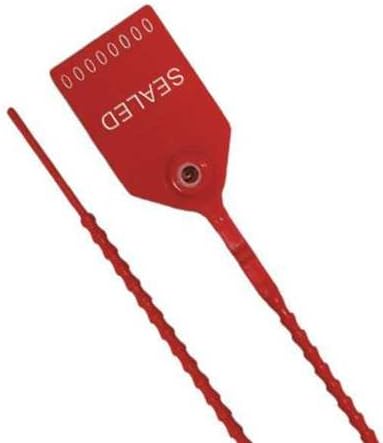 Pull Tight Seal, Plastic, Red, 18in L, PK80