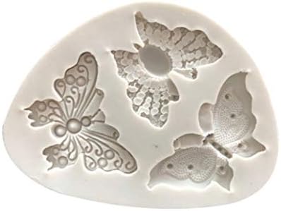 KISSFRIDAY Gray 3-Cavity Butterfly Cake Mold Chocolate Sugarcraft DIY Mould Cake Modeling Tools