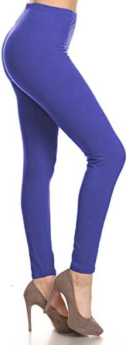 Leggings DepotWomen's High Waist Leggings Soft 1” Waistband Solid Leggings Pants - Regular, Plus, 1X3X, 3X5X