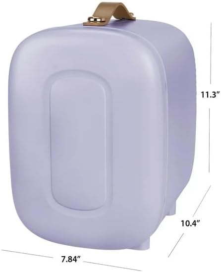 PERSONAL CHILLER 4L Mini Skincare Fridge with Handle, Cooler Mini Fridge, Portable Fridge for Makeup, Skincare, Snacks, Bedroom Vanity, Lavender - Image 6