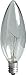 GE Lighting 81560 25-Watt 160-Lumen Decorative B10 Incandescent Light Bulb, Crystal Clear, 2-Pack
