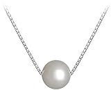 PearlsOnly - Madison White 8-9mm Freshwater 925 Sterling Silver Cultured Pearl Pendant