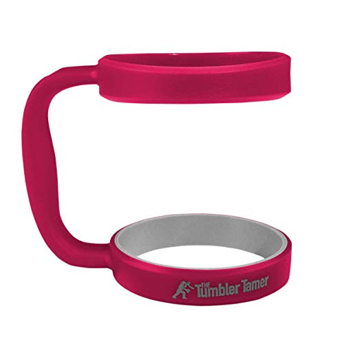 Handle for Yeti Rambler 20 Oz - The Tumbler Tamer - fits Ozark Trail SIC Thermik & many others - Polar Pink