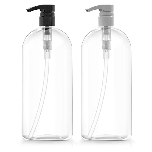 Bar5F Empty Shampoo Pump Bottles, 32oz/1Liter/Large, Multicolor, 1LOBOTTLEWBP.1