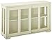 SilkWood Studio Pacific Sliding Glass Doors Stackable Cabinet, White