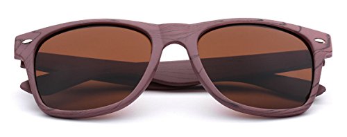 XtremeUV Rose Wood Print Frame Sunglasses - UV400 Protection With Stylish Woodgrain Design