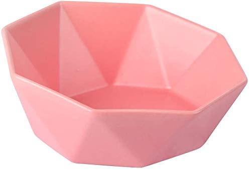 Feeding Bowl - Ceramic Tilted Cat Dog Bowl,Cat Food Water Bowl,Protect Cat's Spine,Stress Free,Backflow Prevention,Comfort Feeding Bowls for Small Dogs and Cats (Pink)