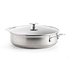 KitchenAid-Skillet-with-2-Side-Handles-and-Lid-Non-Stick-Stainless-Steel-Skillet-Induction-and-Oven-Safe-Cookware-28-cm43-Litres KitchenAid Stainless Steel 3-Layer Non-Stick 28cm/4.3 Litre Sauté Pan, Induction, Oven Safe, Dishwasher Safe, Silver