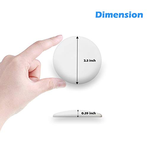 Neoera Door Stopper Wall, 2.3" Round Soft Rubber Door Stop, Silicon Wall Protector, 3M Self Adhesive Door Bumper (White, 2.3" 5 Pack)