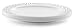 LACE PLASTIC PARTY DISPOSABLE PLATES | 10.25 Inch Hard Round Wedding Dinner Plates | White with Silver Rim, 20 Pack | Elegant & Fancy Heavy Duty Party Supplies Plates for Holidays & Occasions