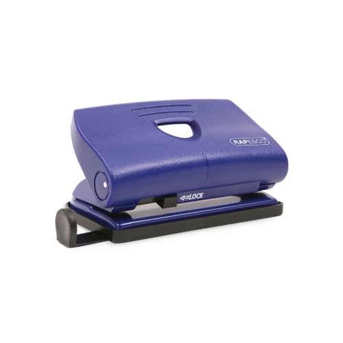 Rapesco PF87S0L1 810-P 2-fach-Locher, 12 Blatt Stanzkapazitaet, Blau