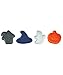 R&M Halloween Pastry & Cookie Cutter set of 4. Assorted Designs and Colors, Haunted House, Witch Hat, Pumpkin, Ghost. 2 Inch Assorted Color Cookie Cutters