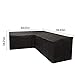 BullStar Patio Sectional Sofa Cover V-Shaped Furniture Protector Premium Outdoor Waterproof Garden Couch Cover, 85