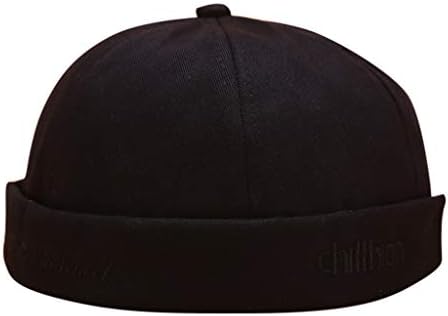 HYSGM Unisex Men Women Vintage Hat Casual Docker Sailor Cap Brimless Solid Color Hat