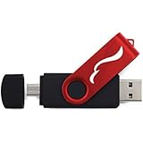 USB Flash Drive 64GB OTG Pen Drive for Android Phones, Techkey Memory Stick Thumb Drive for Tablets, Jump Drive Pendrive for PCs, Black&amp;Red