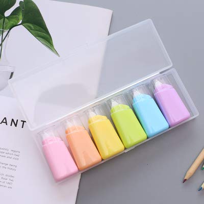 Cute Correction Tape 6 pcs pack in a pencil box, White out correction tape, Wipeout tape