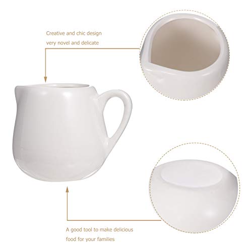Cabilock 2Pcs 70Ml Brocca per Latte in Ceramica Brocca per Latte in Porcellana Brocca per Latte con Manico Cucina… - immagine 8