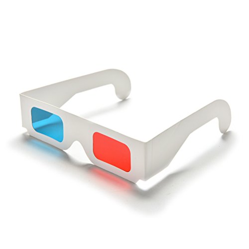Ioffersuper 10Pc X Universal Anaglyph Cardboard Paper Red Blue Cyan 3D Glasses for Movie - Thumbnail 5