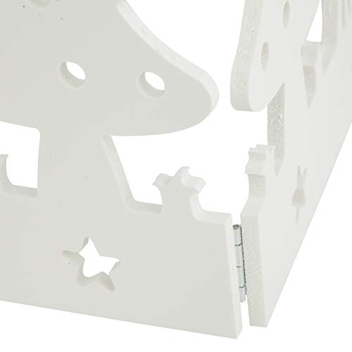 handrong 2 Set Christmas Tree Fence White Decorative Xmas Tree Fencing for Home Garden Yard Office Decoration Gift Storage, Square 13.5×13.5×13.5×13.5 Inch