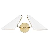Mitzi H399102-AGB/DG Talia - 2 Light Wall Sconce 8 inches Tall and 20.5 inches Wide - Aged Brass/Dove Gray Combo