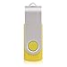 RAOYI 10PCS 2GB USB 2.0 Flash Drive Yellow -Bulk Pack-Pen Drive Thumb Drive Metal Memory Stick Swivel Design