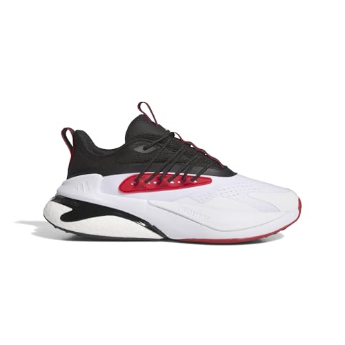 adidas Unisex-Adult Alphaboost V2, White/Black/Team Power Red, 5