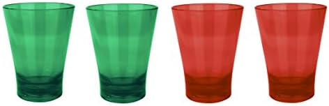 Premium HOLIDAY Cups – Classic Party Drinkware for Mixed Drinks and Alcohol – Unbreakable Plastic (Red-Green Mix, Holiday Special)