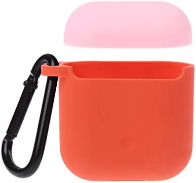 Gwxevce Protective Cover Soft Silicone Skin Charging Case Buckle Accessories Waterproof Shockproof for Airpods Bluetooth Earphones