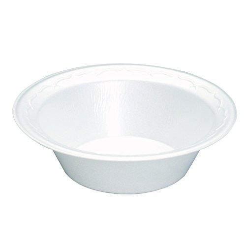 Genpak LAM21 12-Ounce White Elite Laminated Foam Dinnerware Bowl 125-Pack (Case of 8)