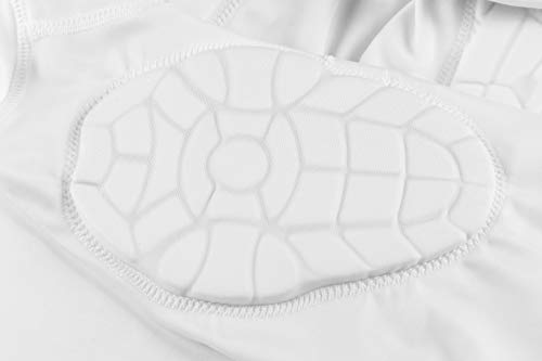 image for TUOYR Padded Shirt Youth Boys Padded Compression Sports Protective T-S