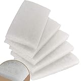 Commercial-Grade Non-Abrasive White Cleaning Pad 5 Pack By Mop Mob. Large, Multi-Purpose 10 in x 4 1/2 in Scouring Pad Fits Universal Holders. Great For Scrubbing Sinks, Tile, Windows and Fine China