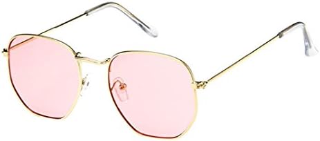 Limsea Hot Sale! Mens Womens Ladies Retro Vintage Oval Flat Lense Sunglasses