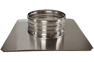 Rockford Chimney Supply Stainless Steel Flat Top Plate for 6" Rockford Liners