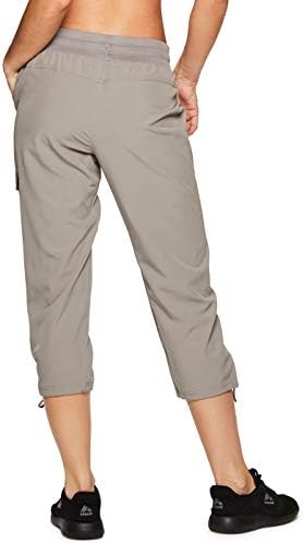 RBX Active Women's Fashion Lightweight Woven Drawstring Cargo Capri Pant with Pockets 3 RBX Active Women's Fashion Lightweight Woven Drawstring Cargo Capri Pant with Pockets