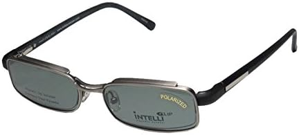 New &amp; Season &amp; Genuine - Brand: Elite Eyewear Style/model: 759 Gender: Mens/Womens Vision Care Fabulous Designer Half-rim Spring Hinges Sunglass Lens Clip-Ons Eyeglasses/Eyeglass Frame (51-17-135, Brushed Silver / Black)