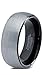 Tungsten Wedding Band Ring 8mm for Men Women Comfort Fit Black Enamel Domed Round Brushed Lifetime Guarantee Size 9.5