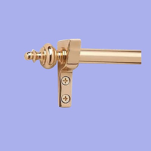 Renovator's Supply Ornate Decorative Quilt Rack Hanger Rod Solid Brass 9FT Long With Urn Finials And Brackets