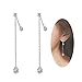 SLUYNZ Solid 925 Sterling Silver CZ Droplet Dangle Earrings Chain for Women Teen Girls Teardrop Dangling Earrings Tassel Sparkling CZ Studs Chain (A-Sterling Silver)