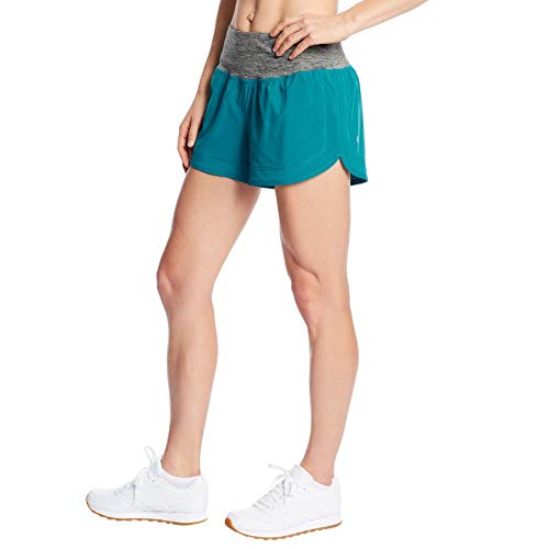 C9 Champion Women's 3.5" Knit Premium Running Shorts, Mermaid/Ebony