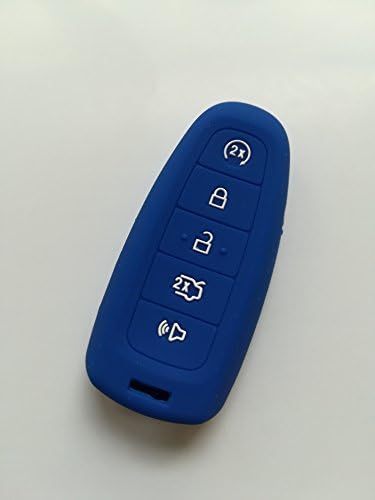 TCKEY Blue Fob Remote Key Case Cover Holder Sleeve Keyless For Ford C-Max Edge Escape Expedition Explorer Flex Focus Taurus 164-R8092 M3N5WY8609